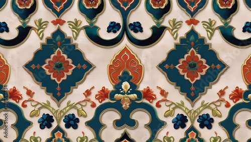 Moroccan Arabesque Wallpaper with an Intricate Geometric Pattern