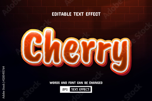 Cherry text - editable 3d text effect