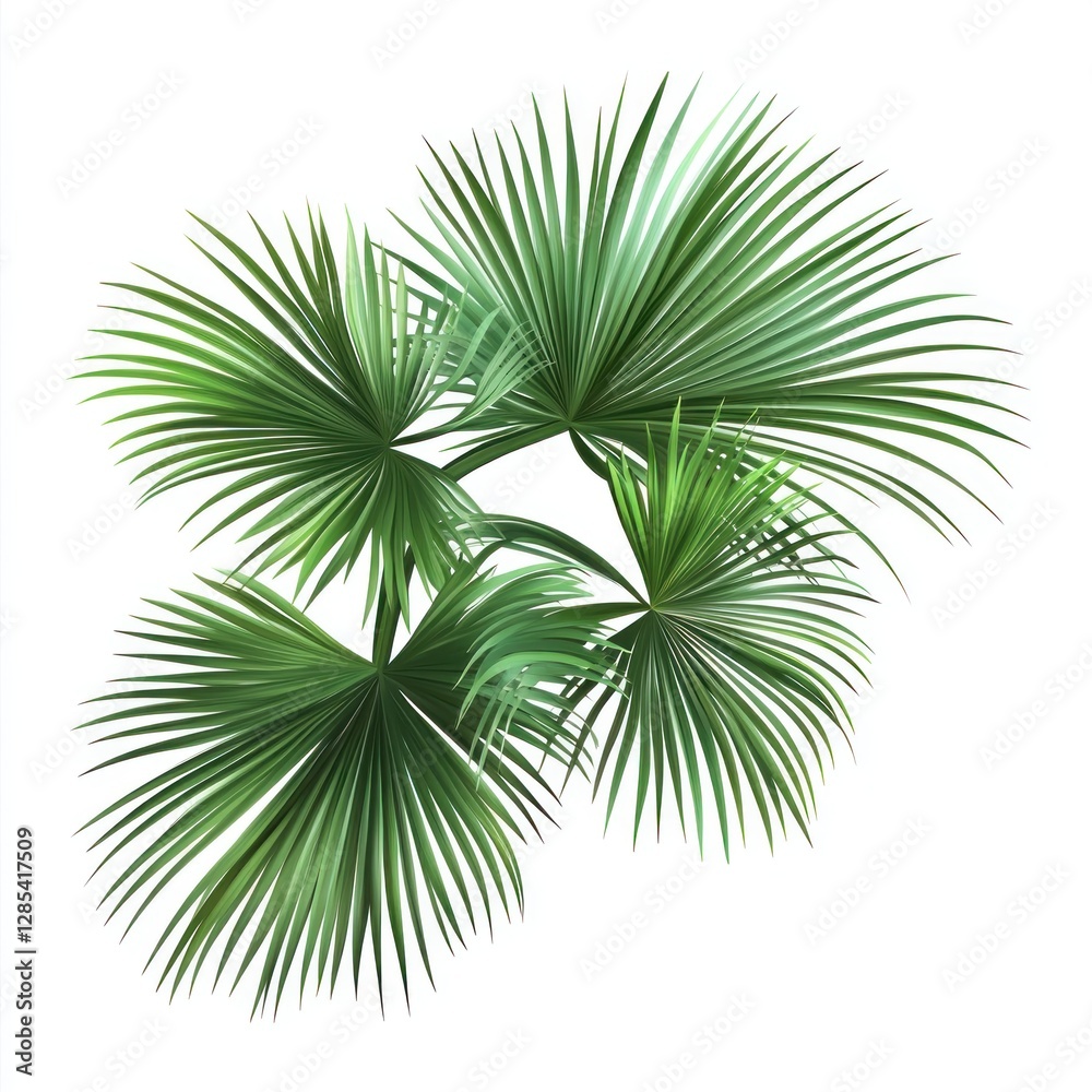 Fototapeta premium Tropical Palm Leaves Isolated