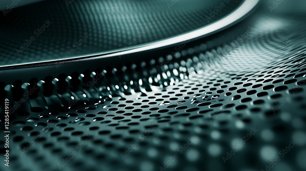 Abstract Metallic Surface with Perforated Pattern Abstract Metallic Surface with Perforated Pattern