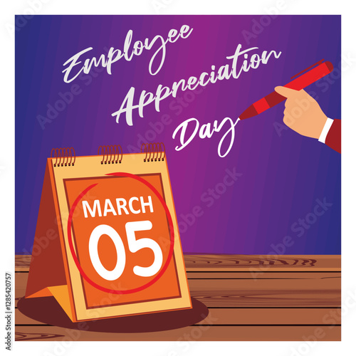 Celebrating Employee Appreciation Day on March 5th with Calendar.