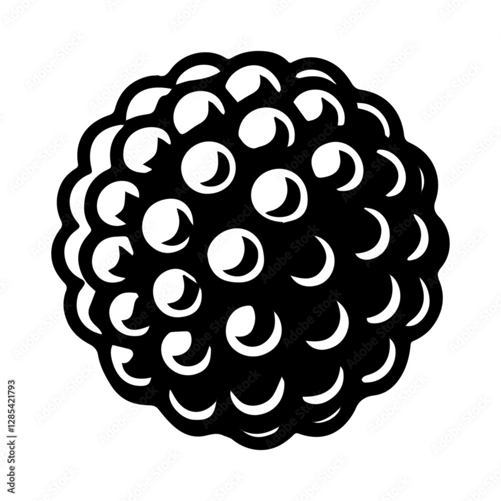 Simple Vector Icon of a Bitterballen – Logo Design Illustration Simple Vector Icon of a Bitterballen – Logo Design Illustration