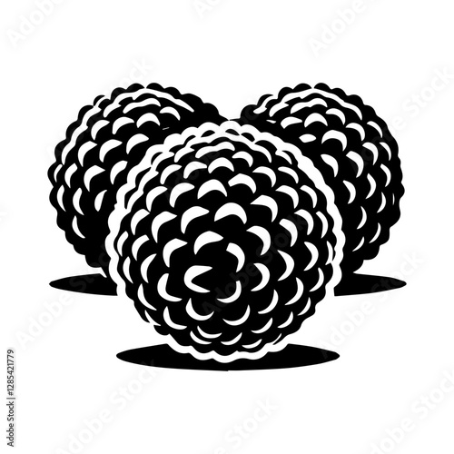 Simple Vector Icon of a Bitterballen – Logo Design Illustration