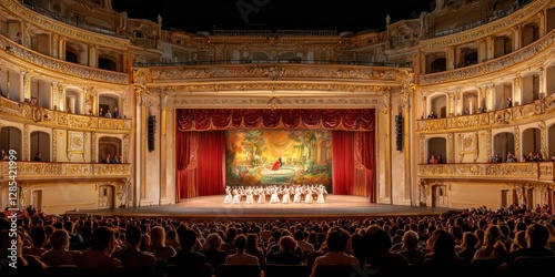 Attending an exclusive opera performance in Vienna, Austria, in a grand historic theater.