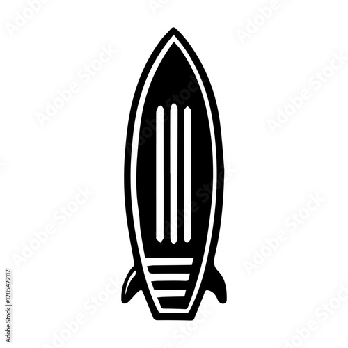 Simple Vector Icon of a Surfboards – Logo Design Illustration