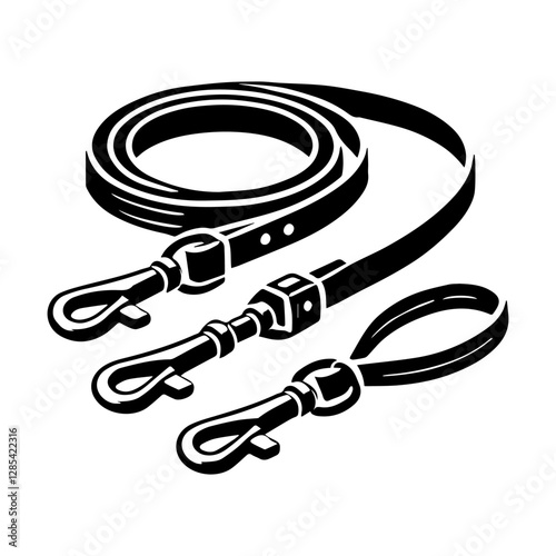 Simple Vector Icon of a Leashes – Logo Design Illustration