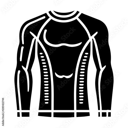 Simple Vector Icon of a rush guard – Logo Design Illustration