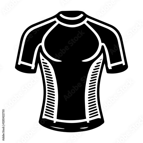 Simple Vector Icon of a rush guard – Logo Design Illustration