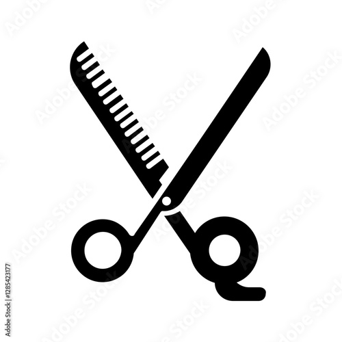 barbershop hair thinning shears icon