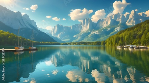 Serene and Breathtaking scenery ofthe Tatra Mountains Towering in the Background