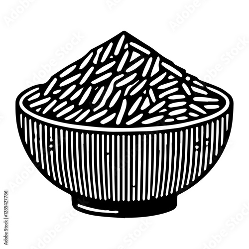 Simple Vector Icon of a Jollof Rice – Logo Design Illustration