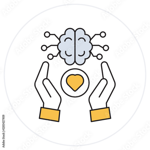 emotional intelligence icon, Mastering Emotional Intelligence for Personal and Professional Growth, The Power of Emotional Intelligence: Enhancing Relationships and Leadership, vector
