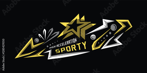Automotive stars decal sticker race sport wrap decorative
