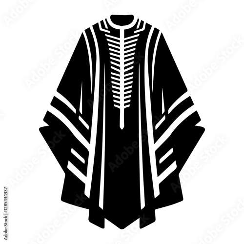 Simple Vector Icon of a Agbada – Logo Design Illustration