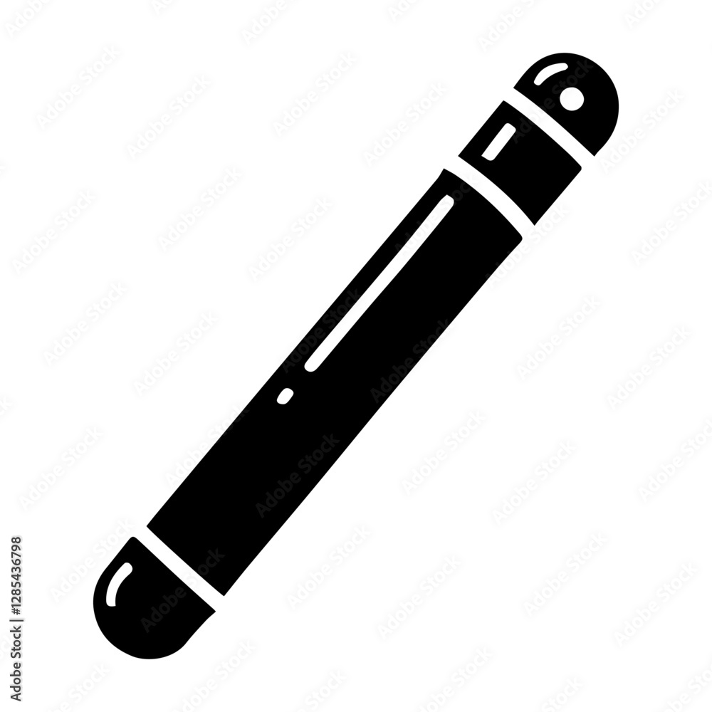 Simple Vector Icon of a Police Baton– Logo Design Illustration Simple Vector Icon of a Police Baton– Logo Design Illustration