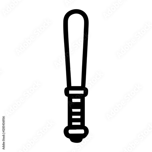 Simple Vector Icon of a  Police Baton– Logo Design Illustration