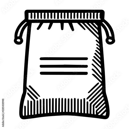 Simple Vector Icon of a Evidence Bag – Logo Design Illustration