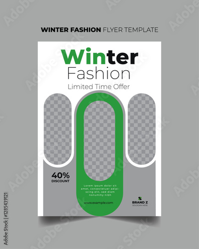 Winter fashion flyer template with this versatile design.