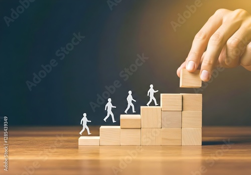 An inspirational coaching concept image showcasing a mentor giving personal growth and development advice, skill improvement, and achieving life goals with a focus on career advancement,  photo