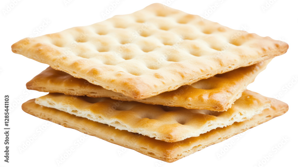 Stack of crackers isolated on white background Stack of crackers isolated on white background