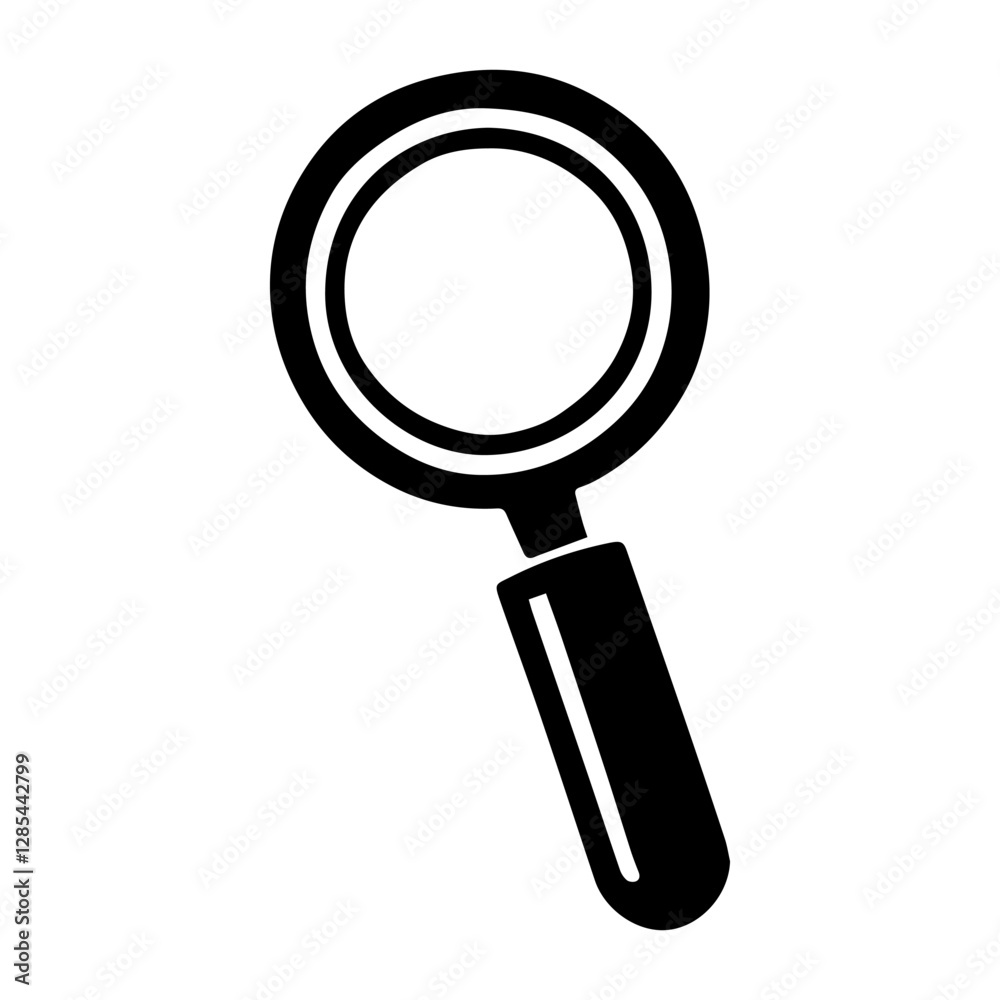 Simple Vector Icon of a Magnifying Glass – Logo Design Illustration Simple Vector Icon of a Magnifying Glass – Logo Design Illustration