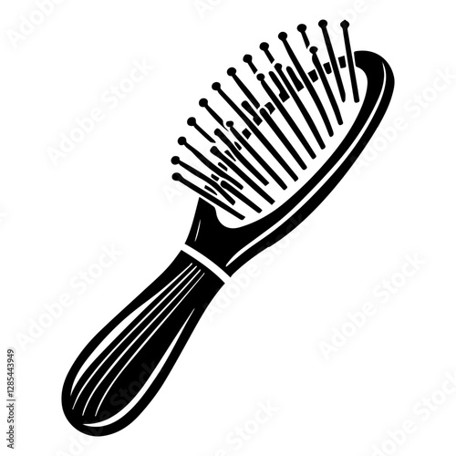 Simple Vector Icon of a  Hair brushes – Logo Design Illustration