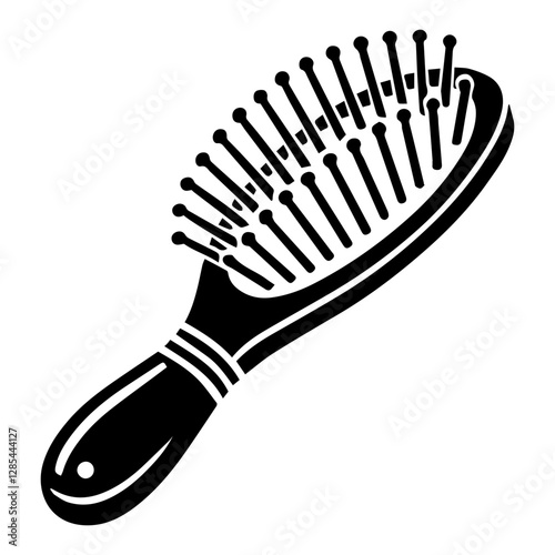 Simple Vector Icon of a  Hair brushes – Logo Design Illustration