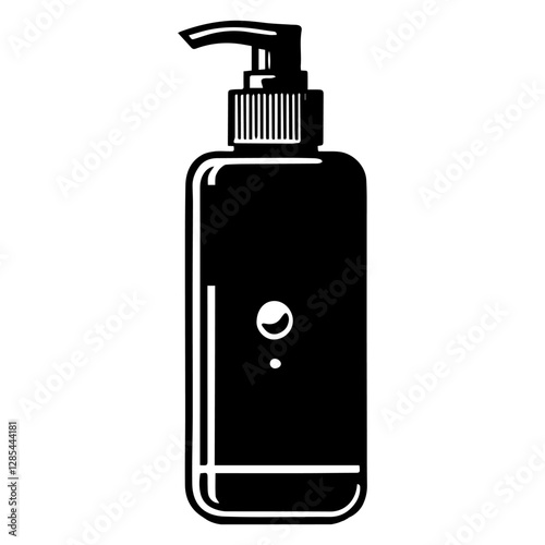 Simple Vector Icon of a Shaving cream bottles – Logo Design Illustration