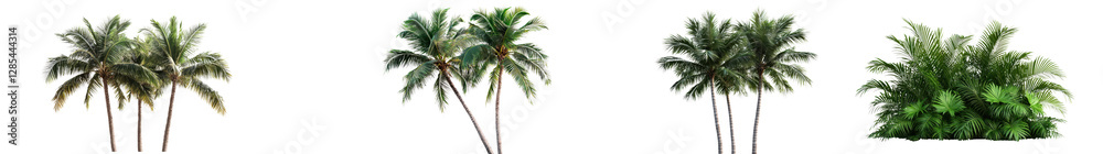 Lush tropical palm trees swaying in the breeze against a backdrop of a picturesque coastal landscape with clear blue skies creating a serene and tranquil atmosphere perfect for relaxation vacation and Lush tropical palm trees swaying in the breeze against a backdrop of a picturesque coastal landscape with clear blue skies creating a serene and tranquil atmosphere perfect for relaxation vacation and