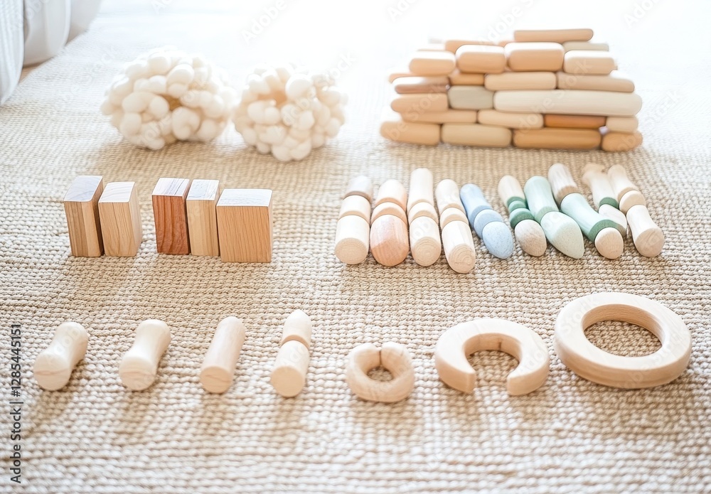 Wooden Toy Blocks and Peg Dolls Neutral Colors, Flatlay Composition, Montessori Concept, Wooden Toys, Sensory Play Montessori, Sensory Toys Wooden Toy Blocks and Peg Dolls Neutral Colors, Flatlay Composition, Montessori Concept, Wooden Toys, Sensory Play Montessori, Sensory Toys