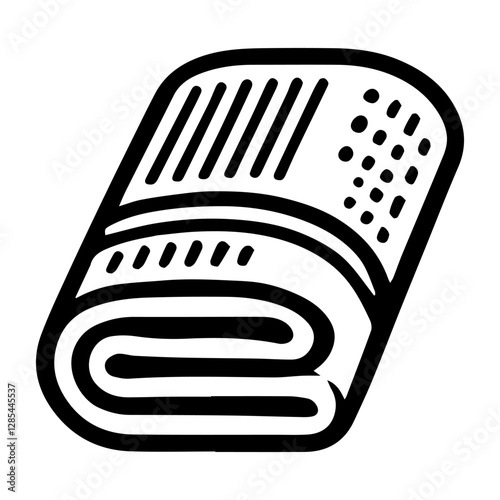Simple Vector Icon of a towel – Logo Design Illustration