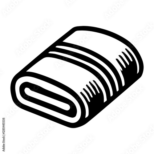 Simple Vector Icon of a towel – Logo Design Illustration