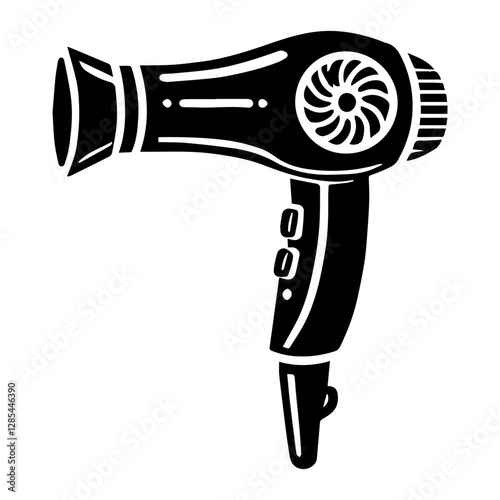 Simple Vector Icon of a Hair dryer – Logo Design Illustration