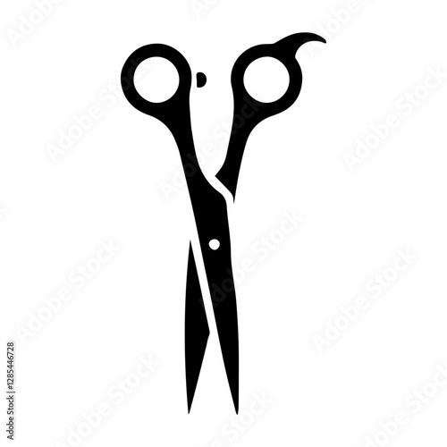 Simple Vector Icon of a scissors – Logo Design Illustration