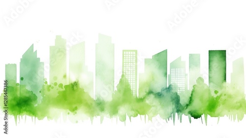 街　水彩　風景