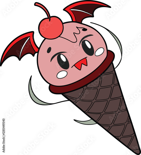 Cute Vampire Ice Cream Cone