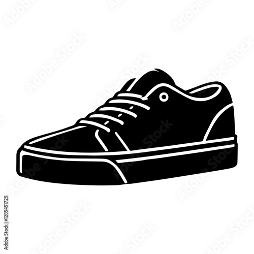 Simple Vector Icon of a Skate Shoes – Logo Design Illustration