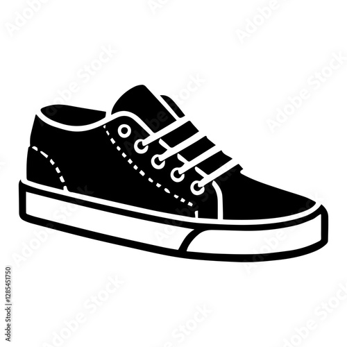Simple Vector Icon of a Skate Shoes – Logo Design Illustration