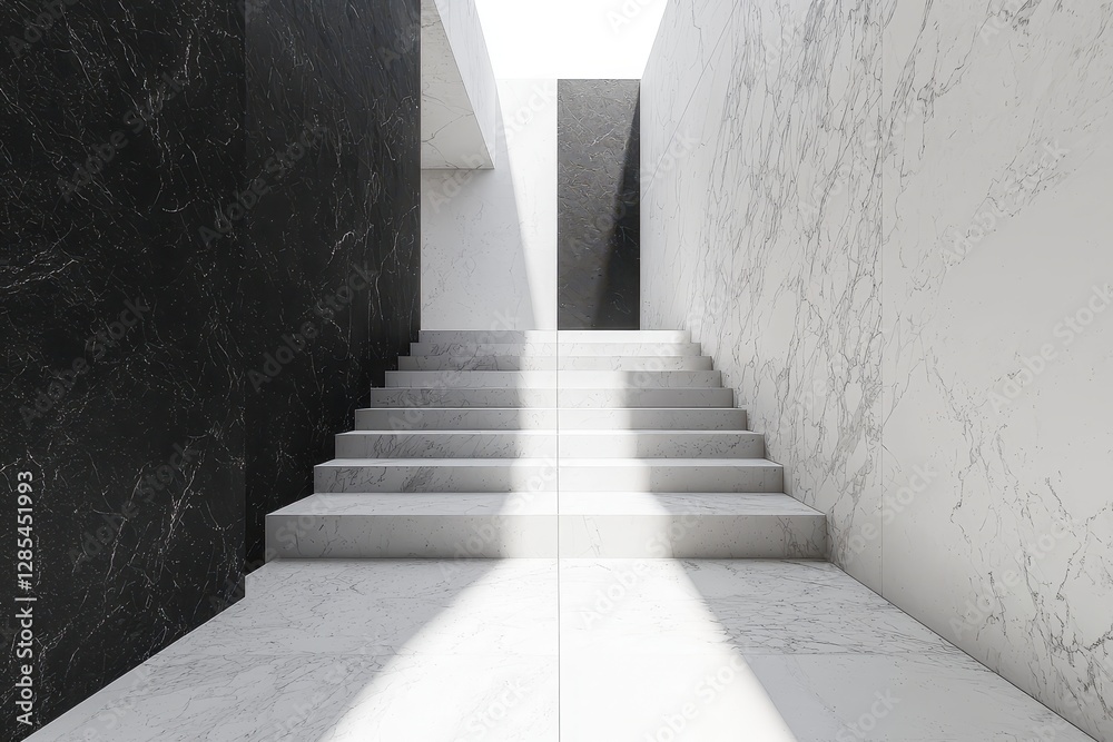 Modern Interior Design with Minimalist Staircase and Stone Walls Modern Interior Design with Minimalist Staircase and Stone Walls