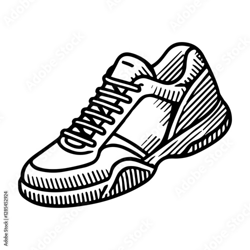 Simple Vector Icon of a badminton Shoes – Logo Design Illustration