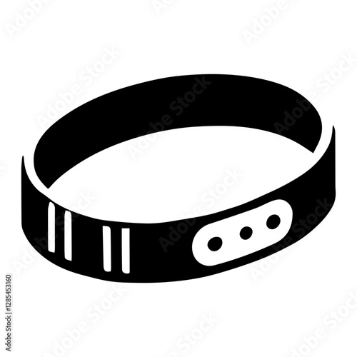 Simple Vector Icon of a Wristbands or Headbands – Logo Design Illustration