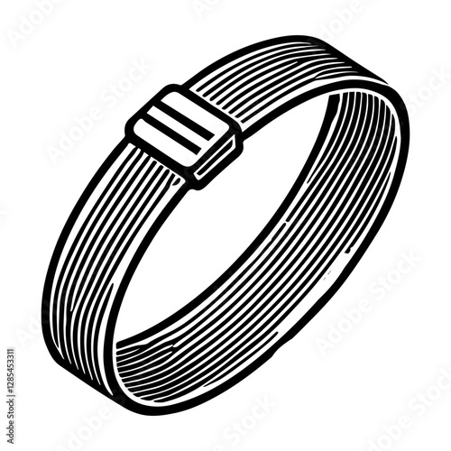 Simple Vector Icon of a Wristbands or Headbands – Logo Design Illustration
