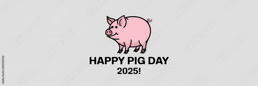Fototapeta premium Happy Pig Day 2025