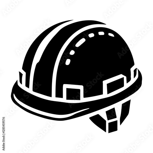 Simple Vector Icon of a Safety helmet – Logo Design Illustration