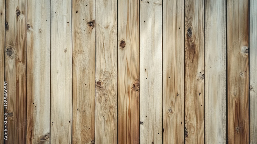Obraz premium Vertical light brown wood planks background texture.