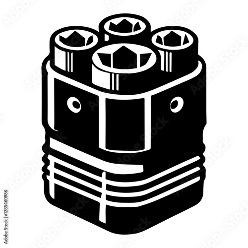 Simple Vector Icon of a Socket set – Logo Design Illustration