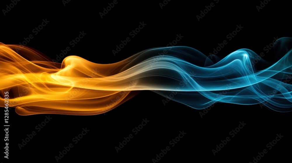Fototapeta premium Colorful abstract waves of light and energy.