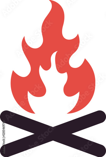 Camp fire icon