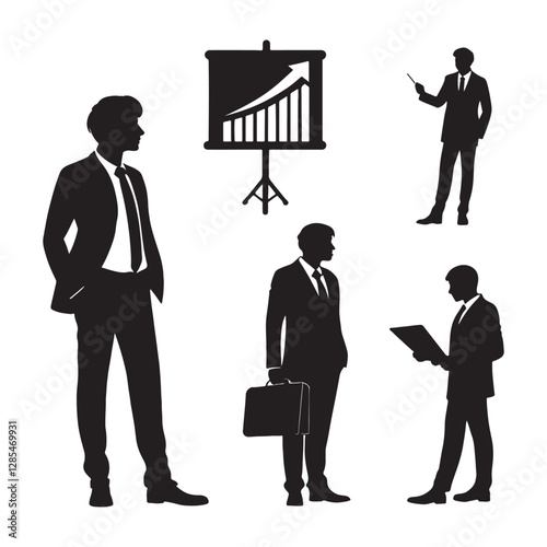business people icon set