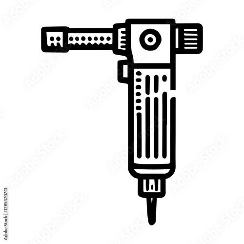 Simple Vector Icon of a Welding Torch – Logo Design Illustration